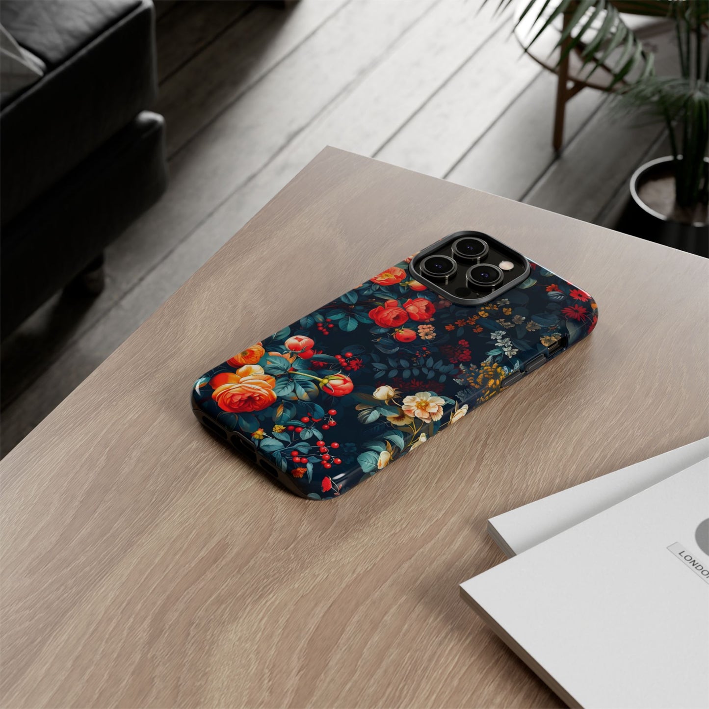 Floral Phone Case - Tough Cases, iPhone Protection, Elegant Floral Design, Gift for Her, Stylish Tech Accessory