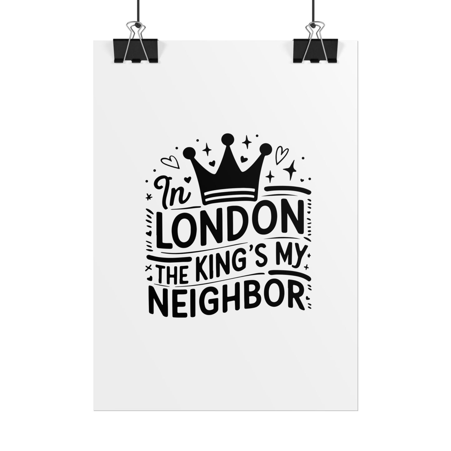 London Themed Rolled Poster - Whimsical Art Print for Home Decor, Gifts, Travel Lovers, Wall Art, Inspirational Quote