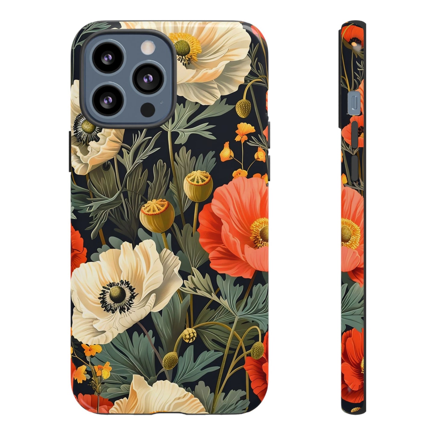 Floral Phone Case, Tough Cases with Botanical Design, Flower Protection Case, Gift for Nature Lovers, Eco-Friendly Mobile Cover