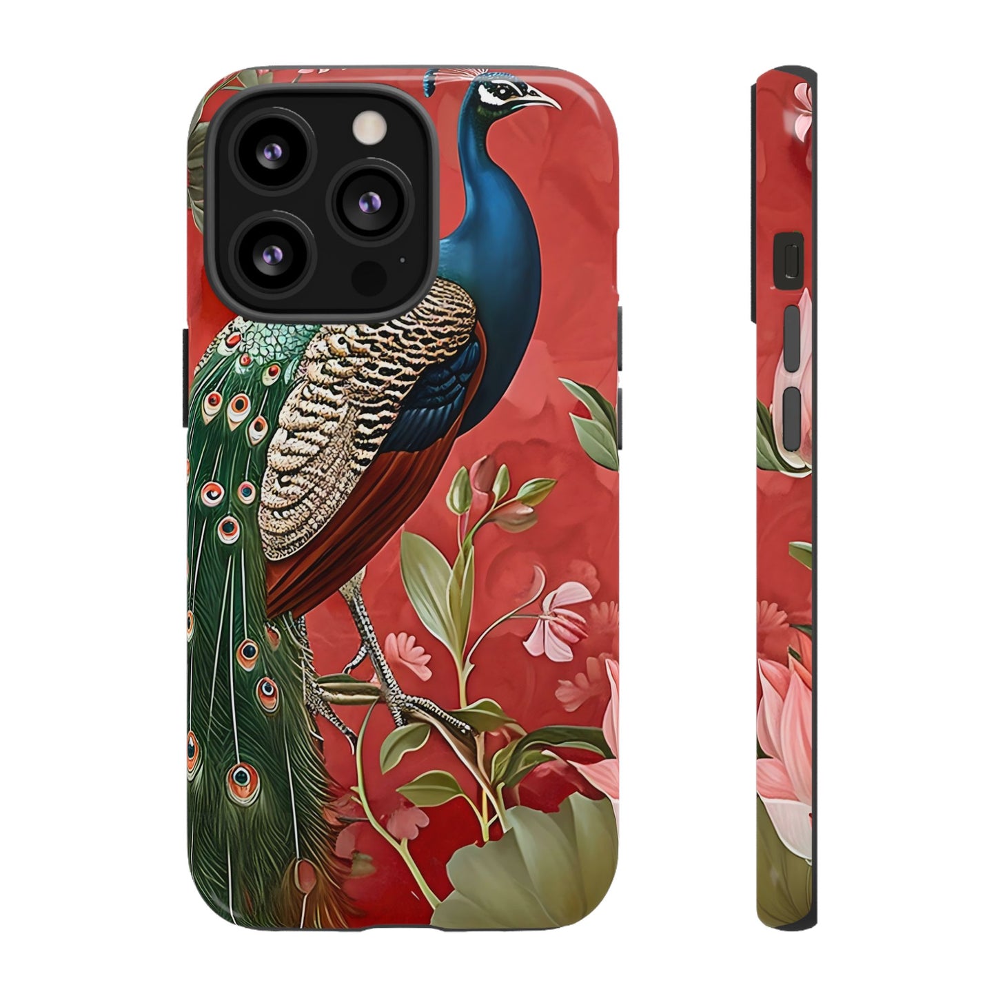 Peacock Tough Phone Case | Stylish Phone Cover, Unique Gift for Nature Lovers, Phone Accessory, Vibrant Floral Design