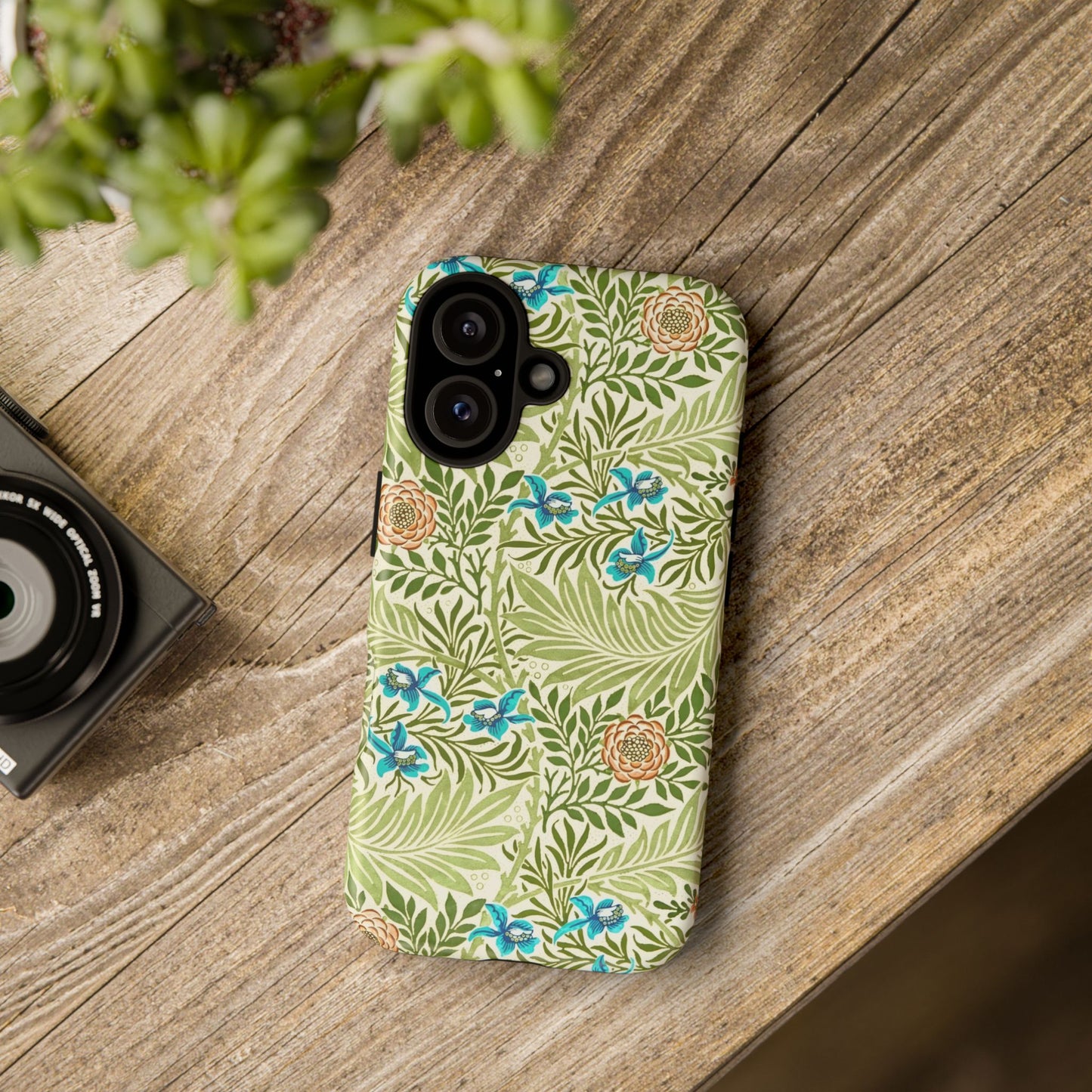 Tough Cases Phone Case, Botanical Print Phone Cover, Floral Smartphone Accessory, Nature-Inspired Tech Gear, Gift for Plant Lovers
