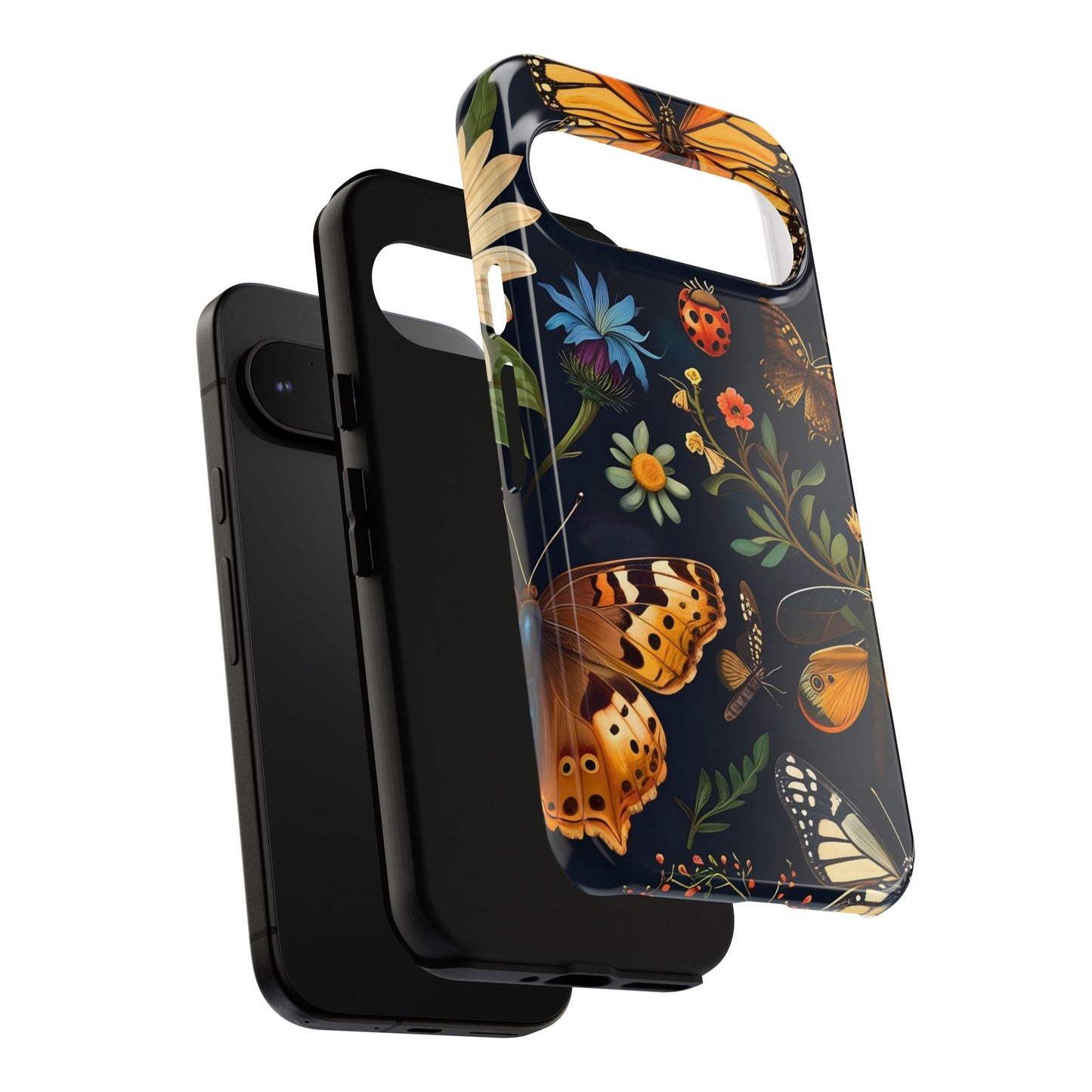 Nature-Inspired Phone Case | Floral Butterfly Design, Tough Phone Cover, Gift for Nature Lovers, Cute Butterfly Case, Home Decor
