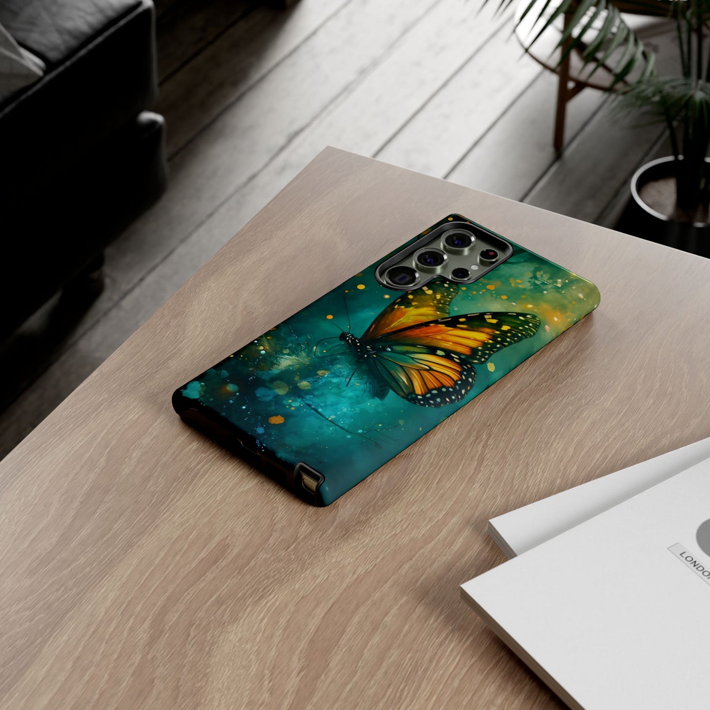 Colorful Butterfly Phone Case, Tough Cases for iPhone and Samsung, Cute Tech Accessories, Nature Lovers Gift, Vibrant Floral Design
