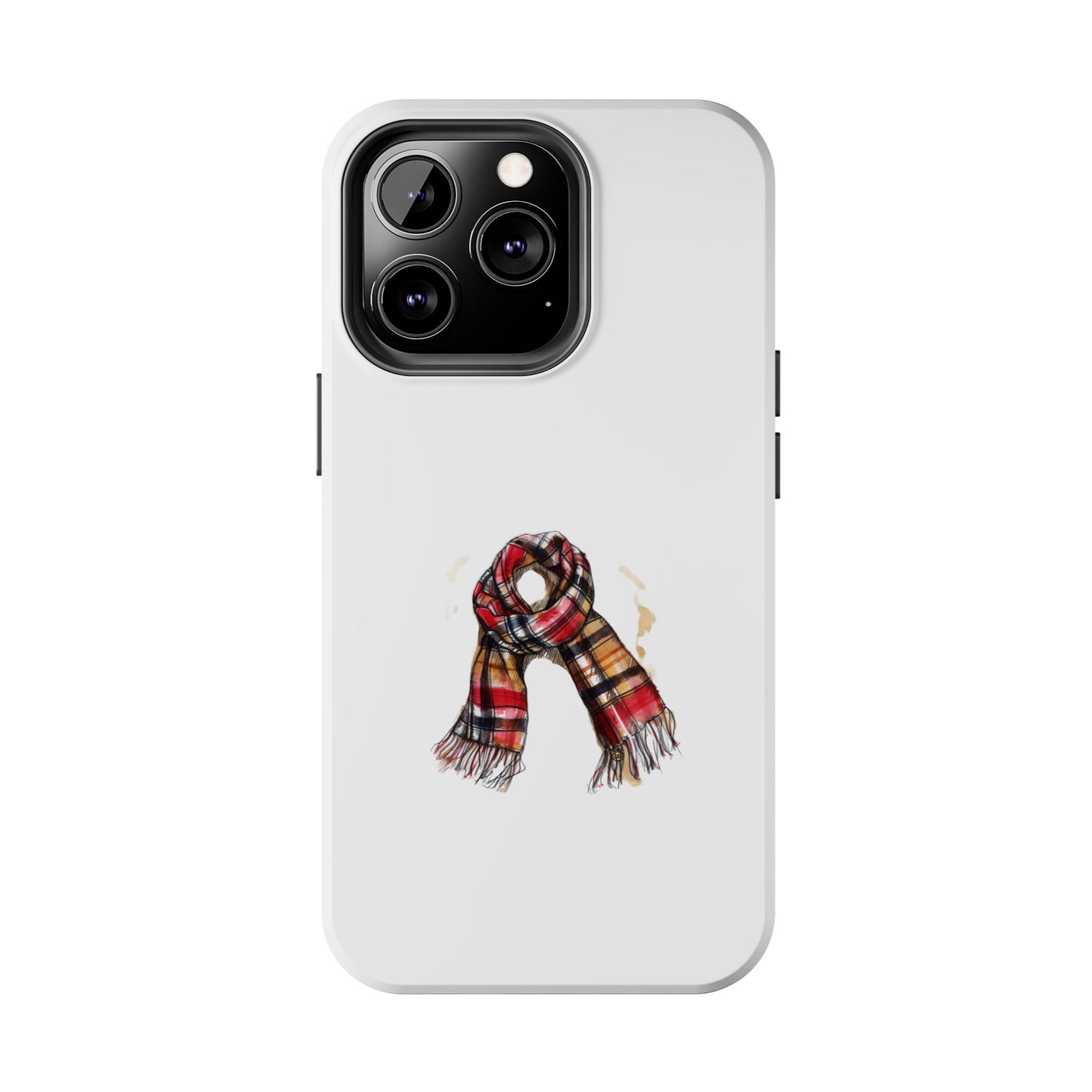 Cozy Plaid Scarf Phone Case - Tough Protection for Winter Style
