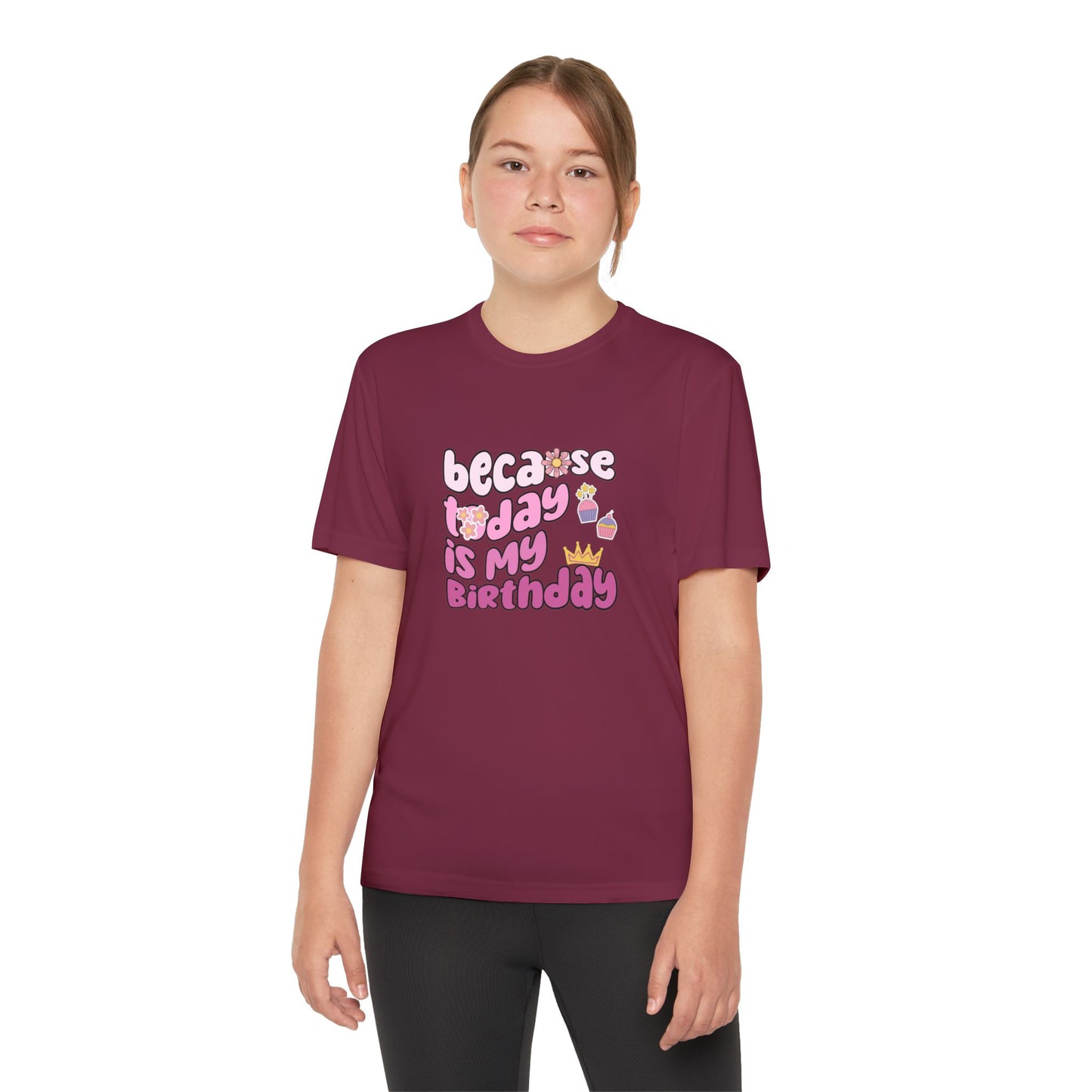 Youth Tee - Funky Leopard Print Birthday Girl Graphic