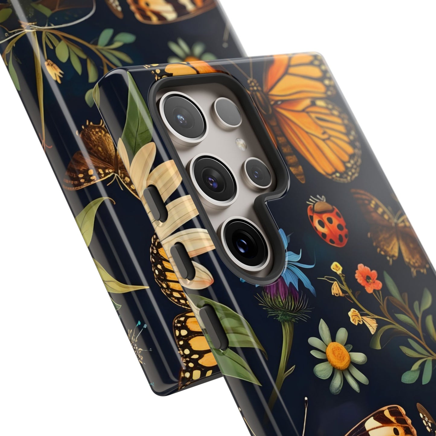Nature-Inspired Phone Case | Floral Butterfly Design, Tough Phone Cover, Gift for Nature Lovers, Cute Butterfly Case, Home Decor