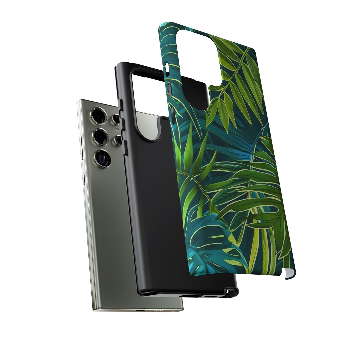 Tropical Phone Case - Durable Green Leaf Design, Eco-Friendly Gift, Trendy Accessory, Nature Lover's Case, Summer Vibes
