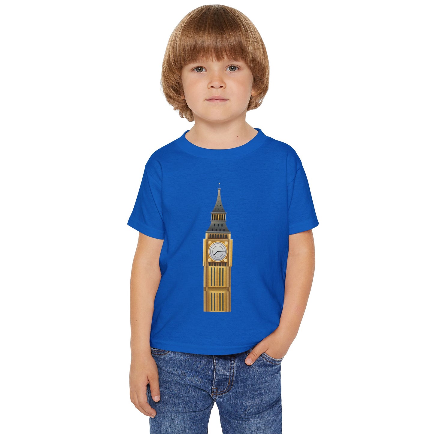 Toddler T-Shirt - Big Ben Tower Watercolor Art Print - Cute London Landmark Tee