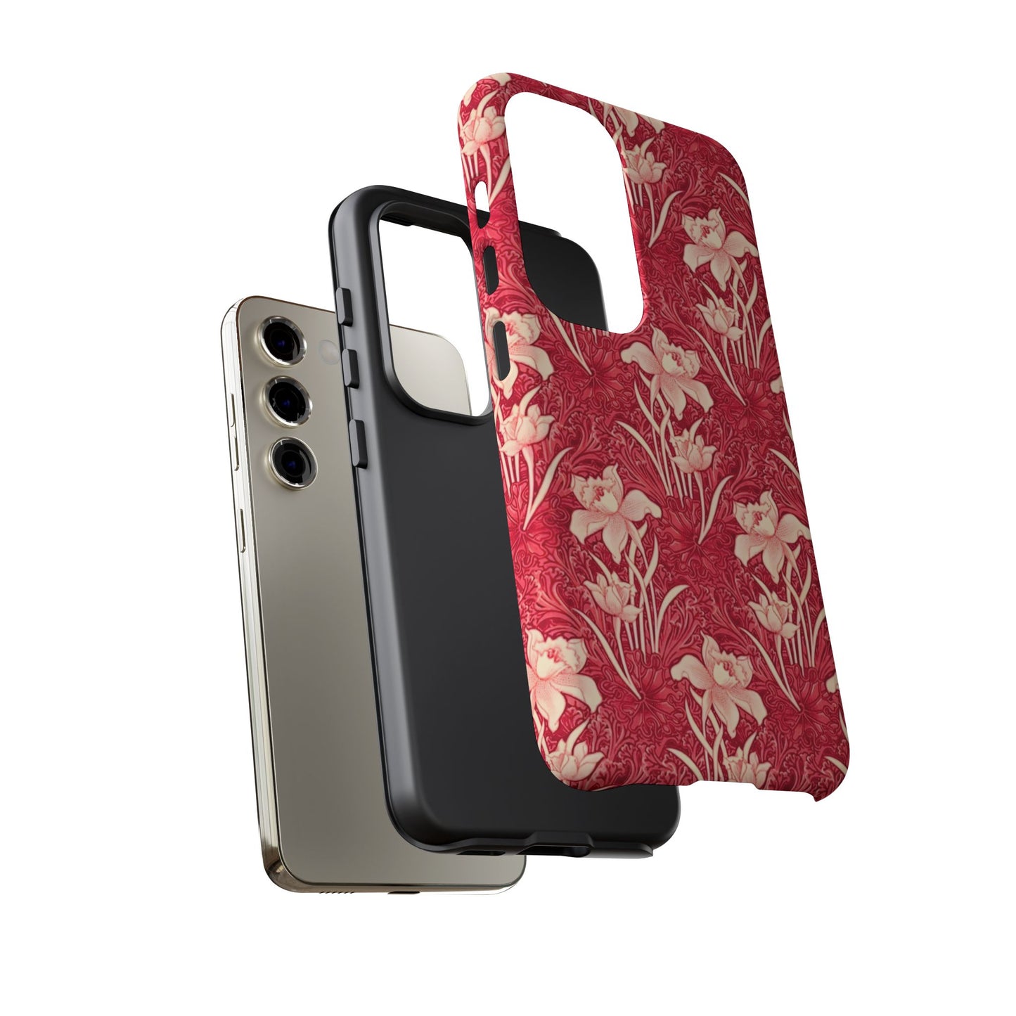 Floral Tough Phone Case - Durable, Stylish Accessory, Perfect Gift for Her, Floral Pattern, Customizable, Ideal for Daily Use