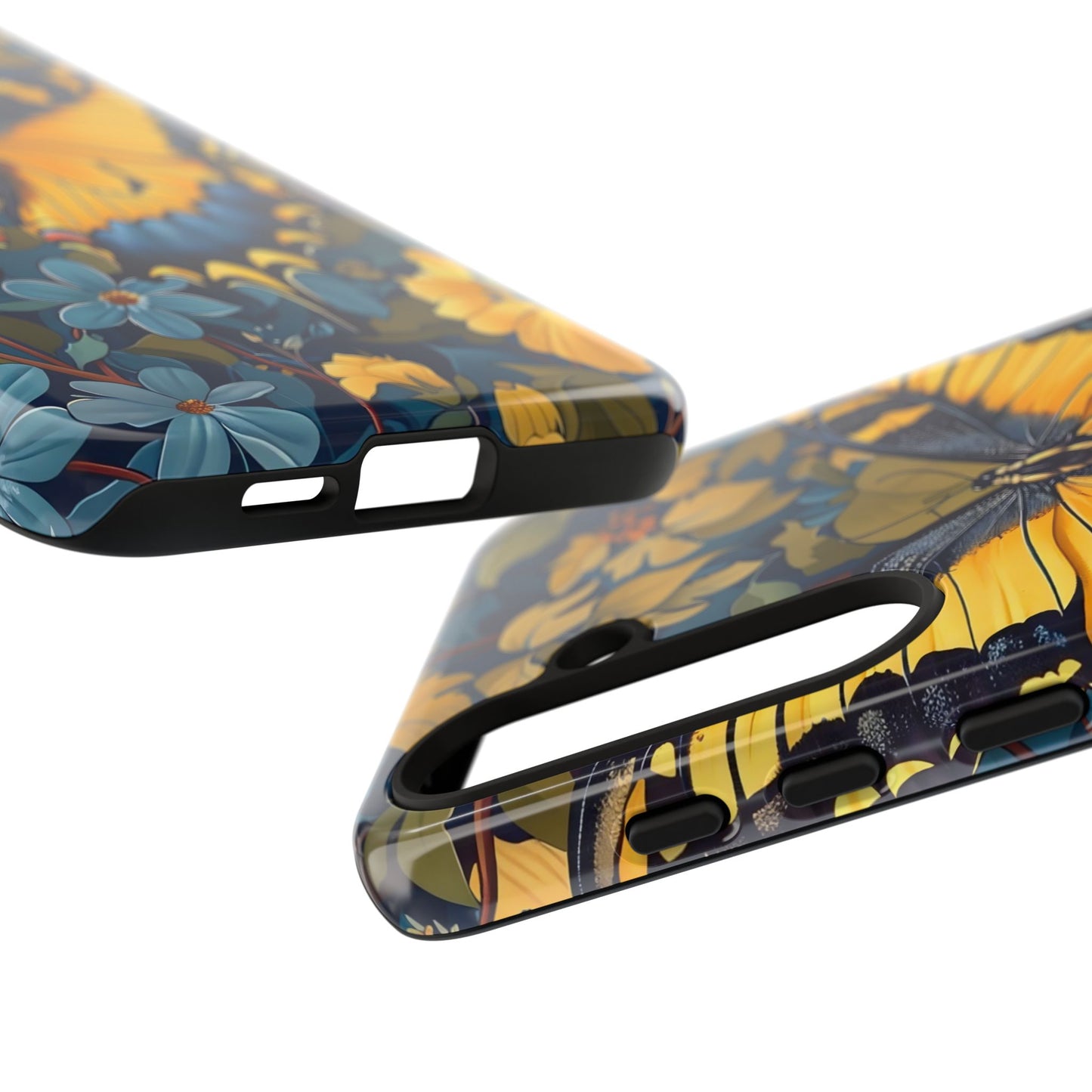 Colorful Butterfly Phone Case, Floral Design, Tough Cases, Protective Cover, Gifts for Nature Lovers, Birthday Present