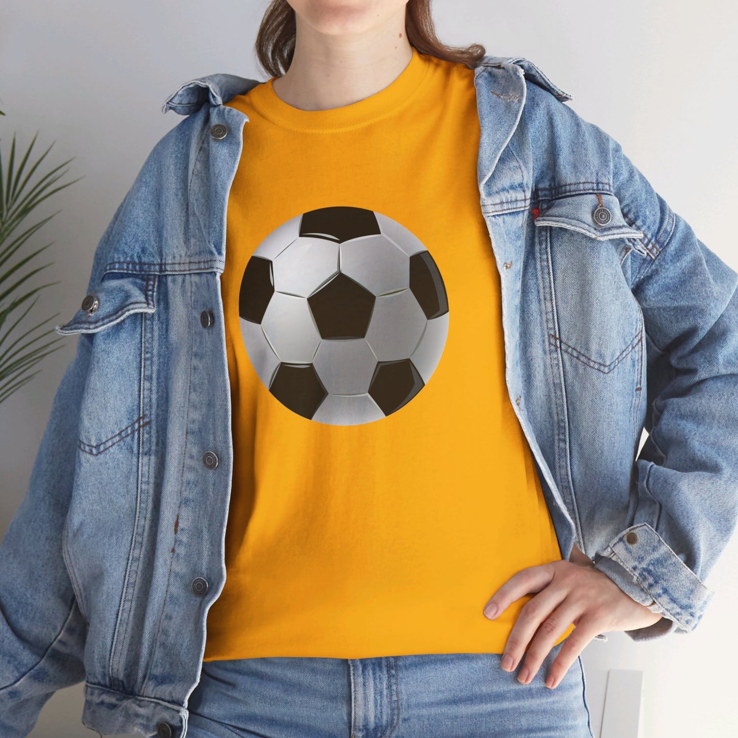 Dynamic Football Design - Sports Passion and Energetic Unisex Heavy Cotton T-Shir