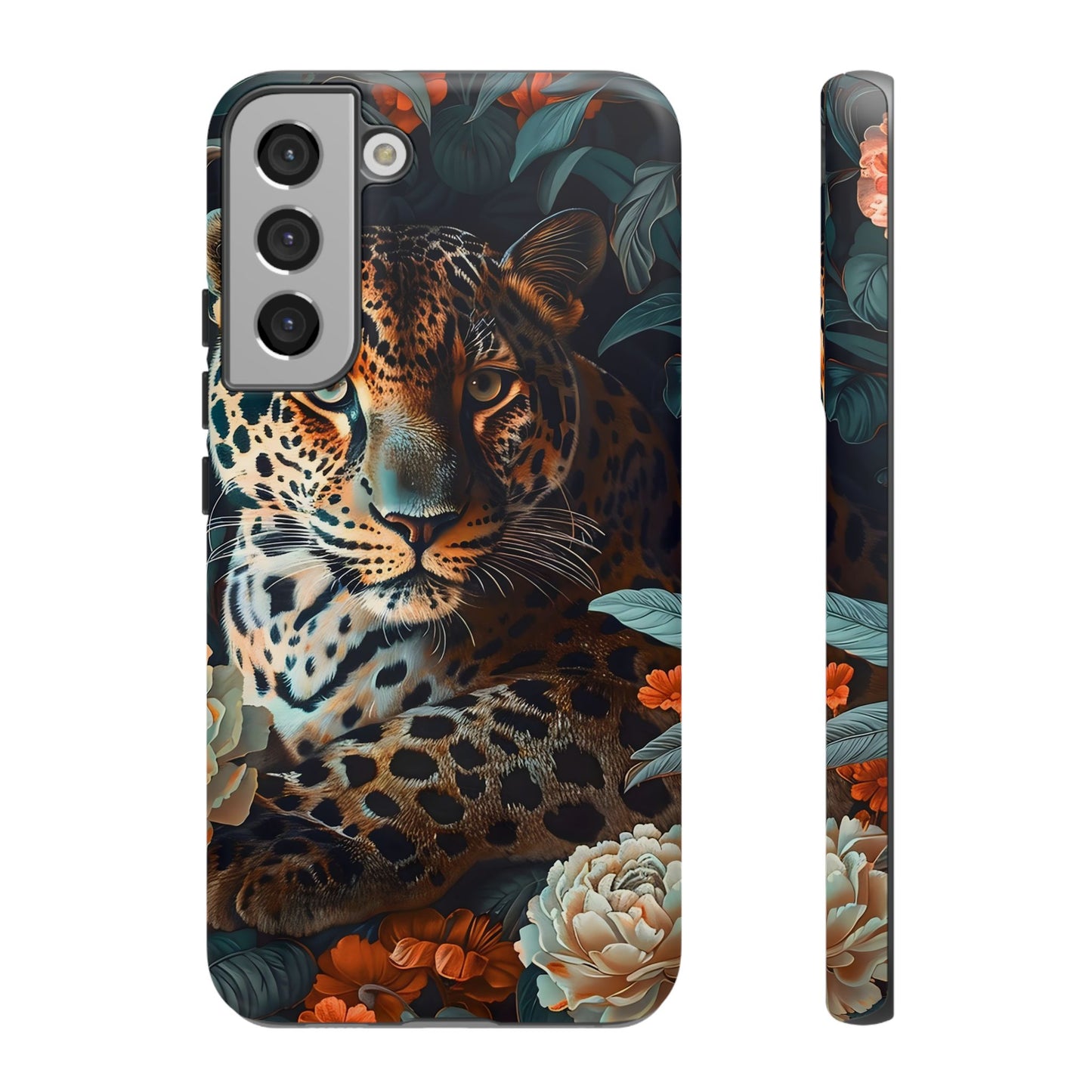 Wildlife Phone Case with Leopard Design | Tough Cases, Animal Prints, Floral Phone Cover, Gift for Nature Lovers, Unique Phone Accessories