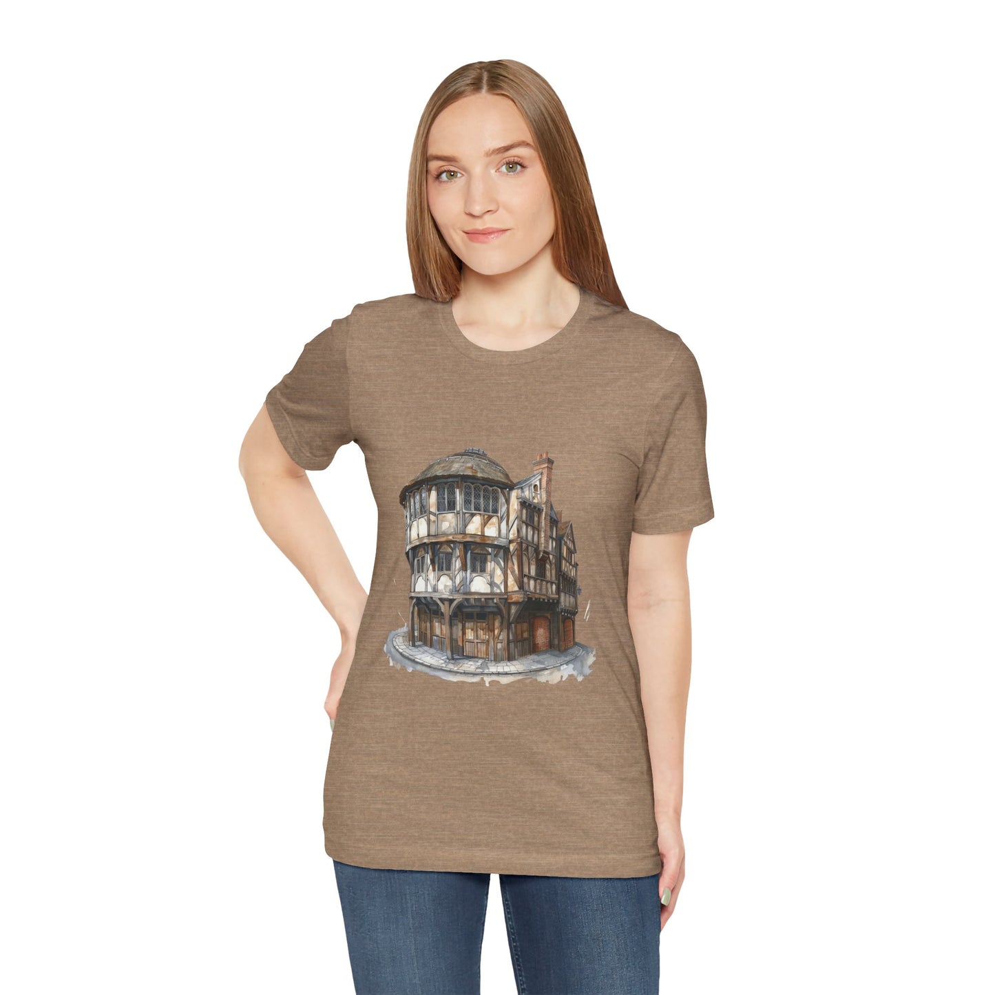 Unisex Jersey Short Sleeve Tee - Where Friends Gather - The Cozy British Pub