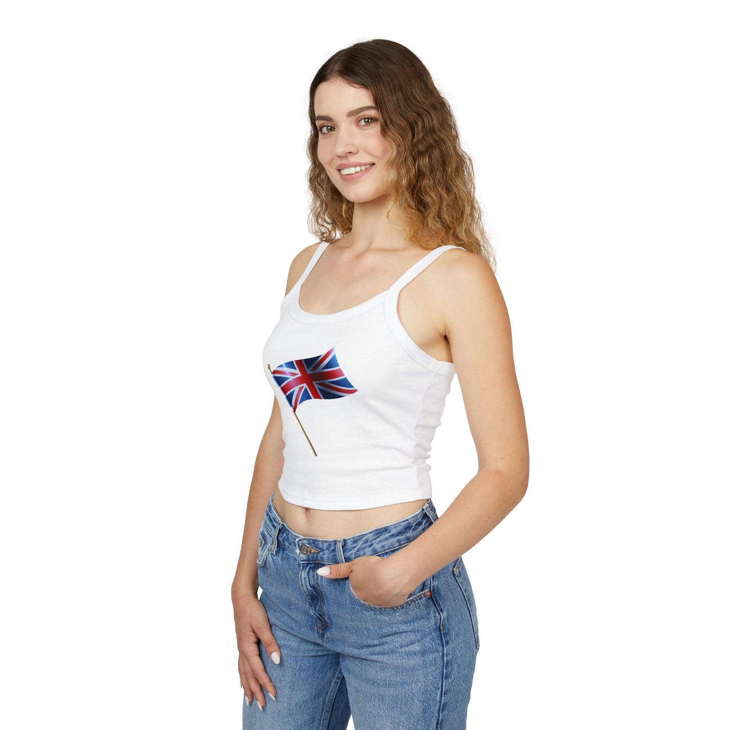 Women's Spaghetti Strap Tank Top - Classic UK Flag Design