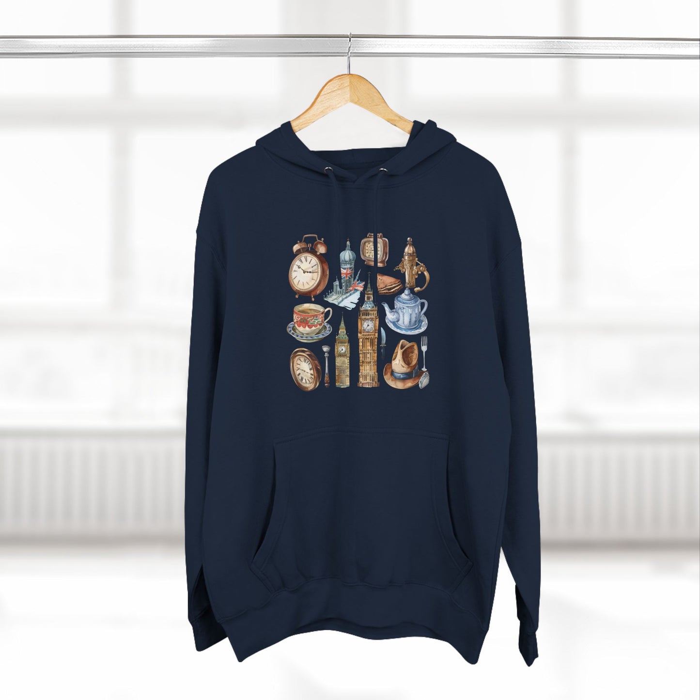 Vintage England Iconic Three-Panel Fleece Hoodie
