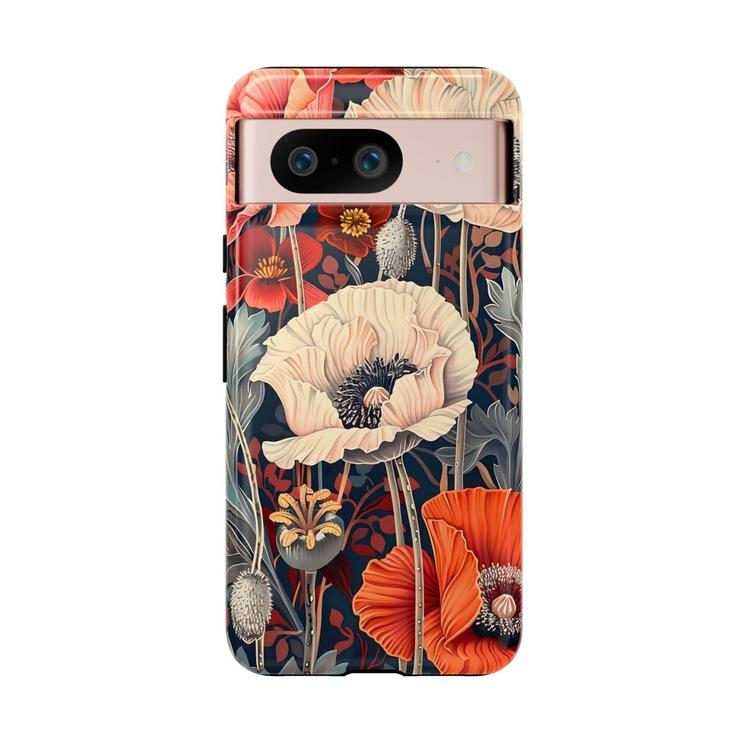Floral iPhone Case, Tough Phone Cover, Artistic Protection, Flower Design, Unique Gift for Her, Phone Accessory, Trendy Tech