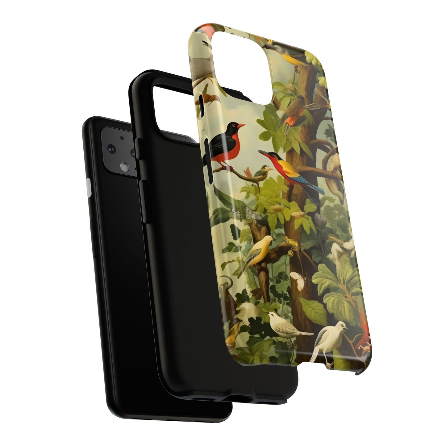 Nature-Inspired Phone Case, Tropical Bird Phone Case, Floral iPhone Case, Unique Phone Cover, Gift for Bird Lovers, Eco-Friendly Phone Case