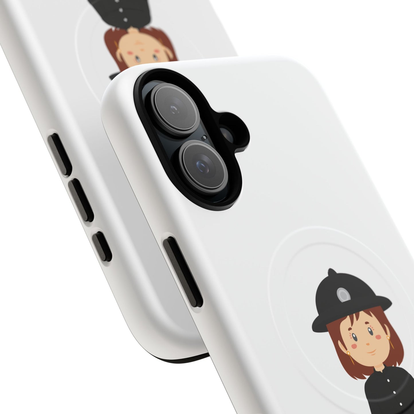 Cute Police Officer Phone Case, Tough Magnetic Case for Kids, Unique Gift for Law Enforcement Fans, Durable Mobile Cover