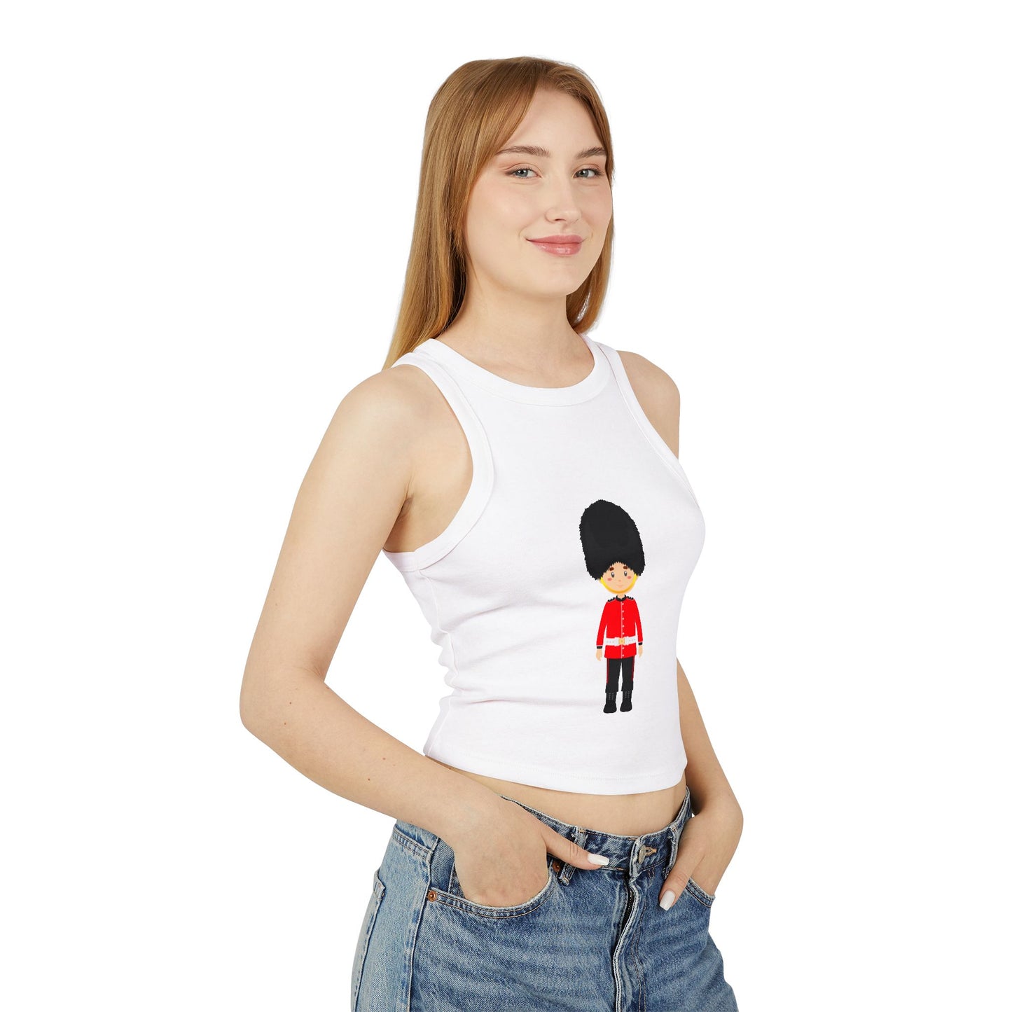 Women's Micro Rib Racer Tank Top - Red Jacket - Bodmin Keep
