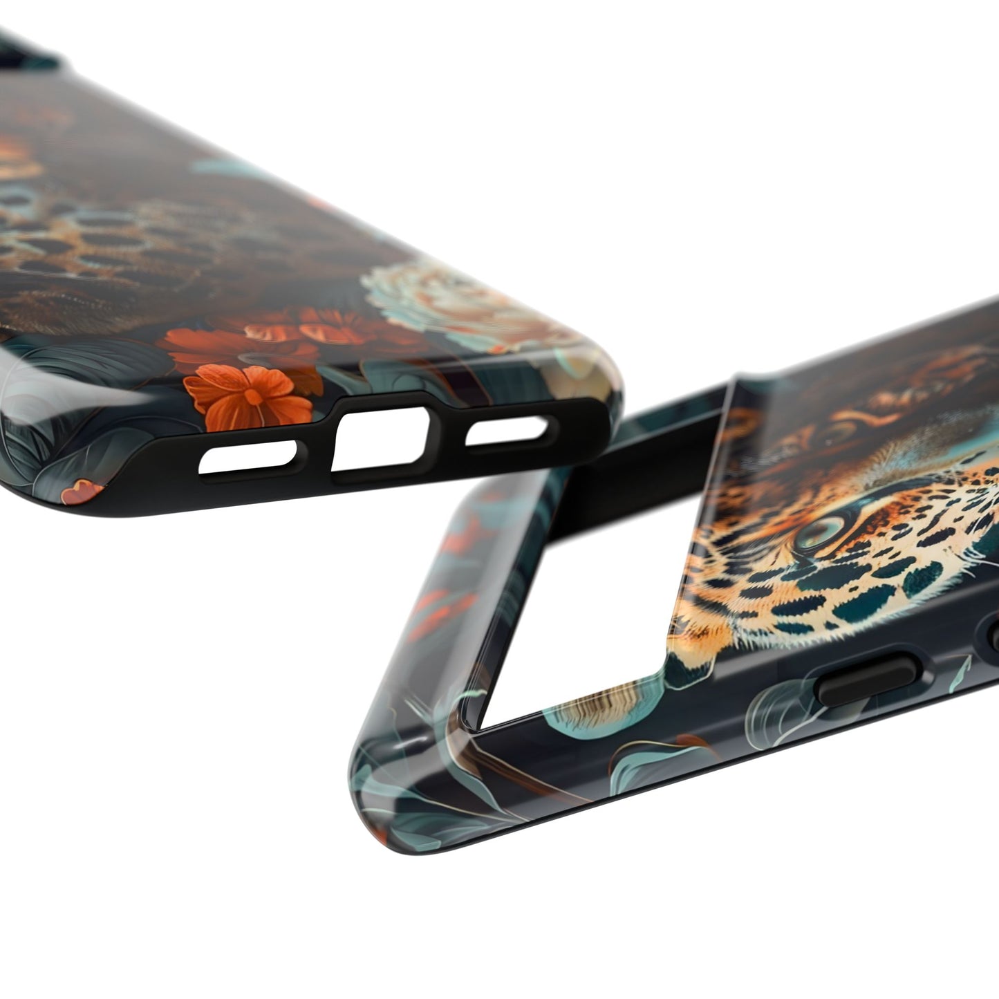 Wildlife Phone Case with Leopard Design | Tough Cases, Animal Prints, Floral Phone Cover, Gift for Nature Lovers, Unique Phone Accessories
