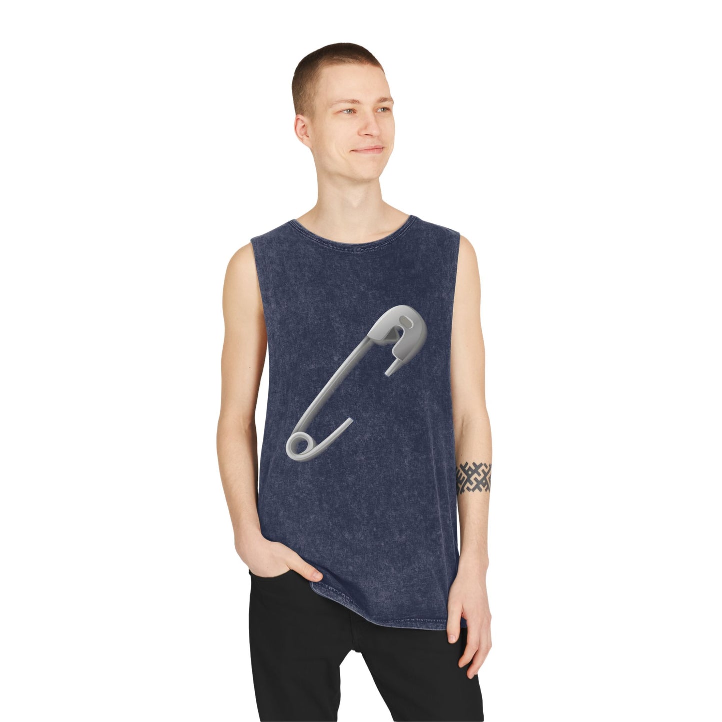 Unisex Stonewash Tank Top - Adorable British Dog