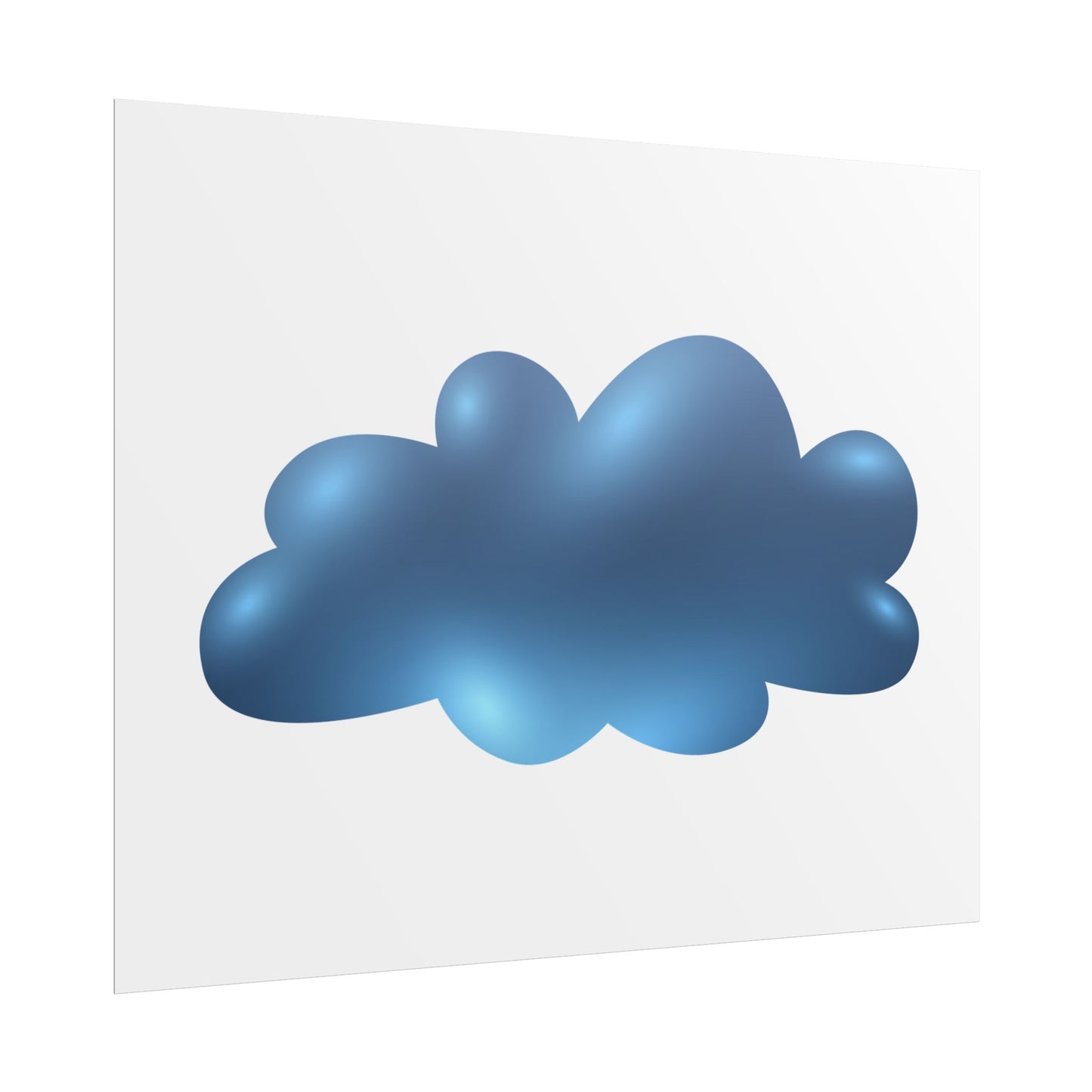 Blue Cloud Art Print, Minimalist Wall Decor, Kids Room Wall Art, Nursery Poster, Aesthetic Home Decor, Modern Art Print
