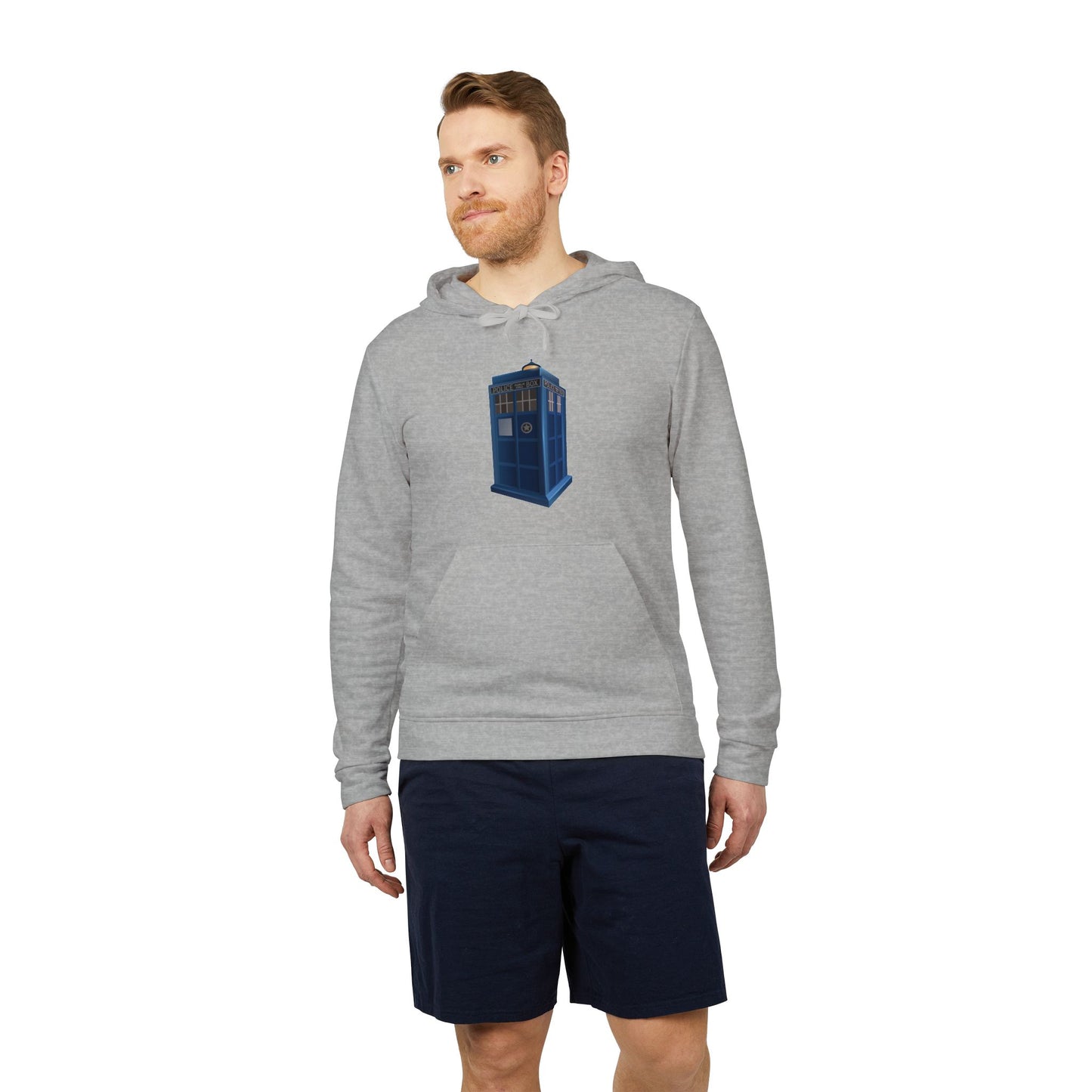 adidas Unisex Fleece Hoodie - British Police Public Call Box - Iconic TARDIS