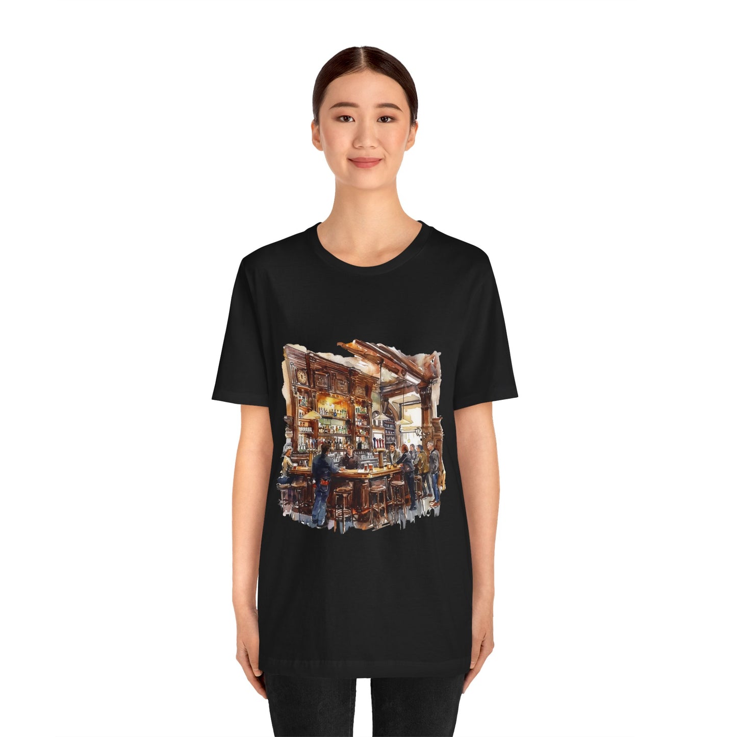 Unisex Jersey Short Sleeve Tee - Pints and Stories - Life at a British Pub