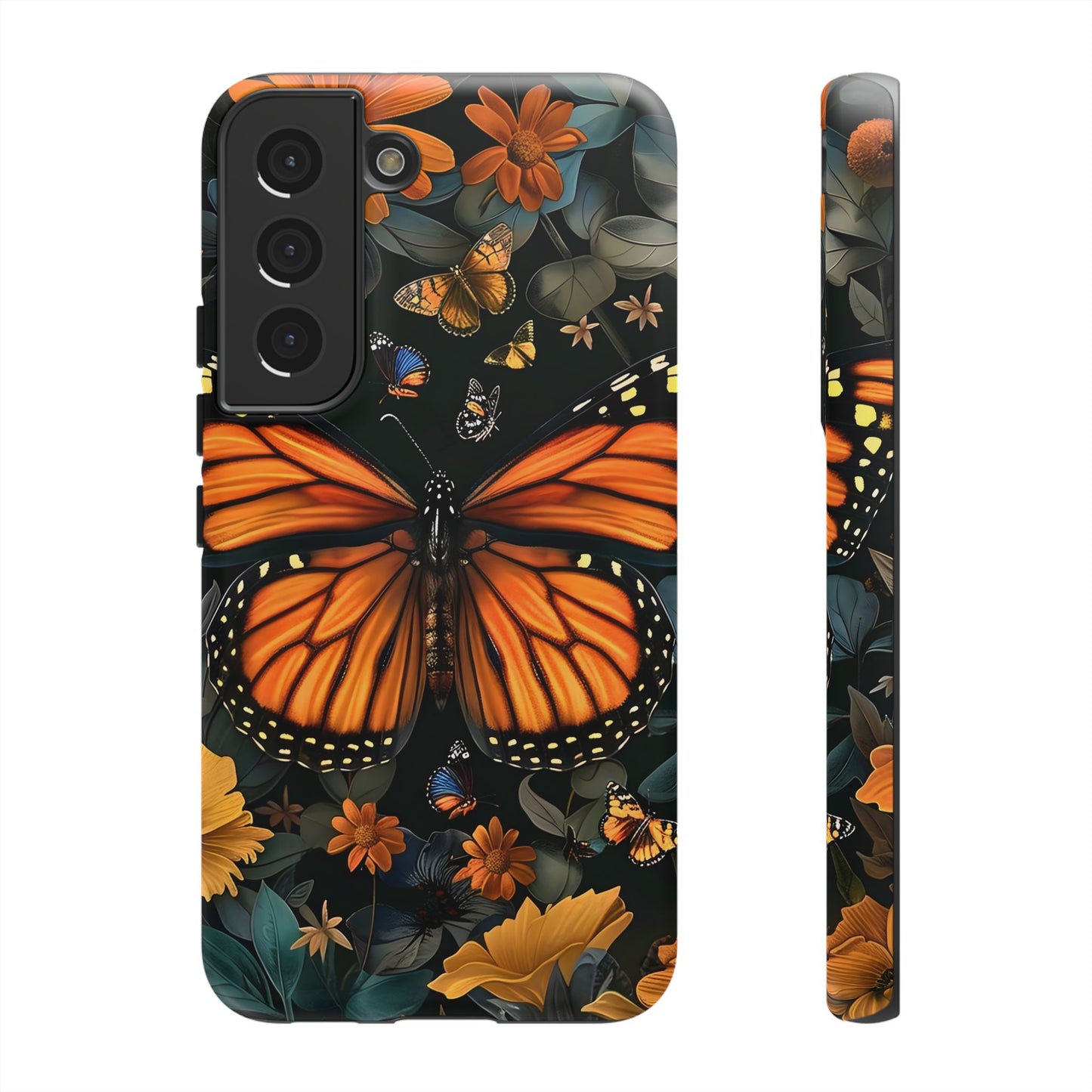 Monarch Butterfly Phone Case, Tough Cases, Nature Lover Gift, Floral Mobile Cover, Eco-Friendly Phone Accessory, Butterfly Design