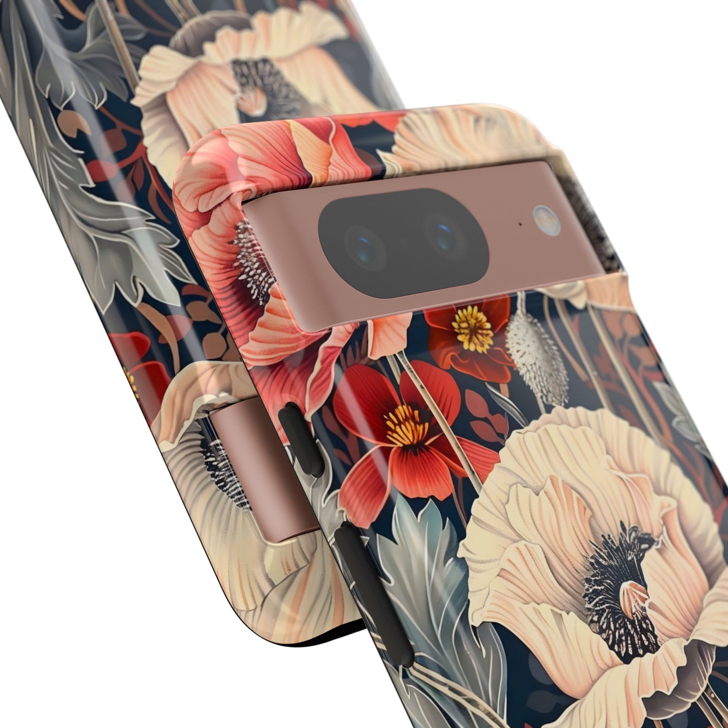 Floral iPhone Case, Tough Phone Cover, Artistic Protection, Flower Design, Unique Gift for Her, Phone Accessory, Trendy Tech