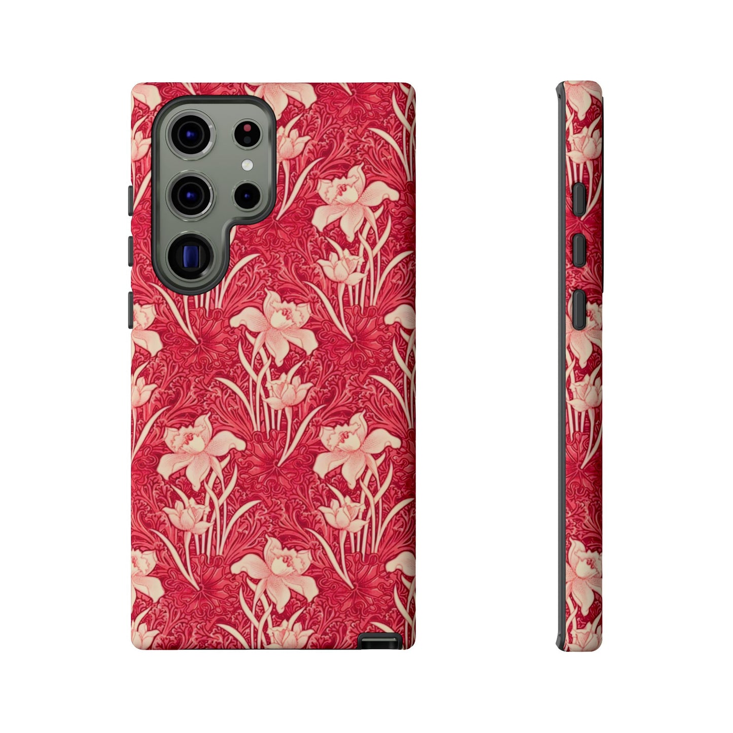 Floral Tough Phone Case - Durable, Stylish Accessory, Perfect Gift for Her, Floral Pattern, Customizable, Ideal for Daily Use