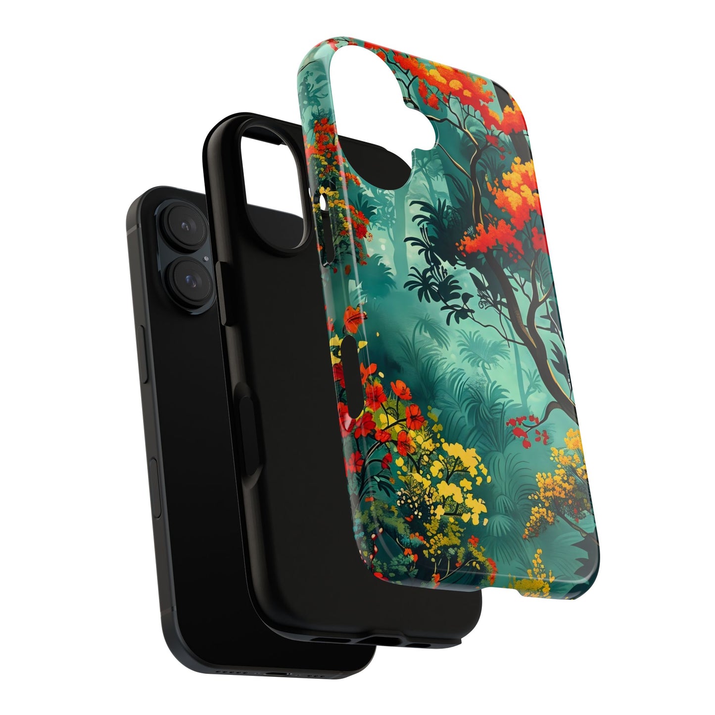 Tough Cases - Vibrant Forest Phone Case, Nature Lover Gift, Outdoor Adventure Accessory, Eco-Friendly Tech Cover, Floral Protection Skin