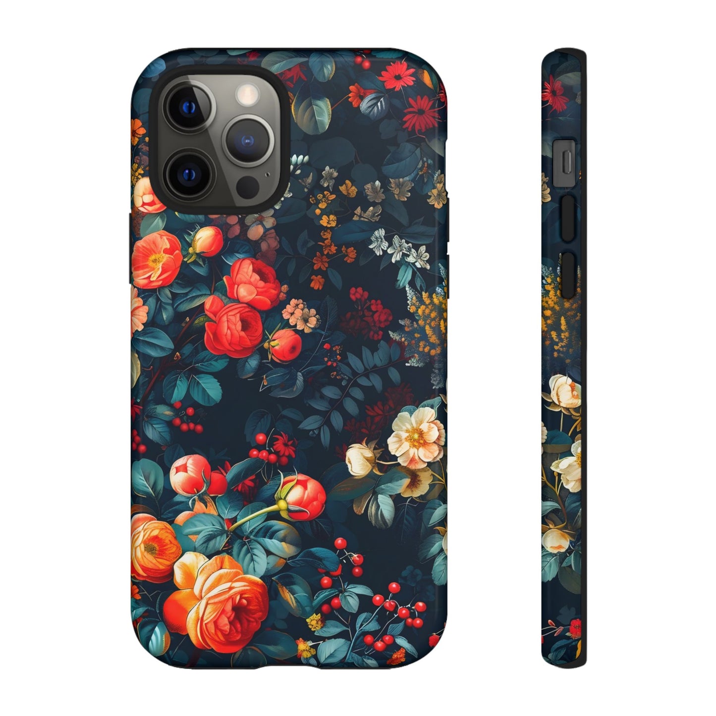 Floral Phone Case - Tough Cases, iPhone Protection, Elegant Floral Design, Gift for Her, Stylish Tech Accessory