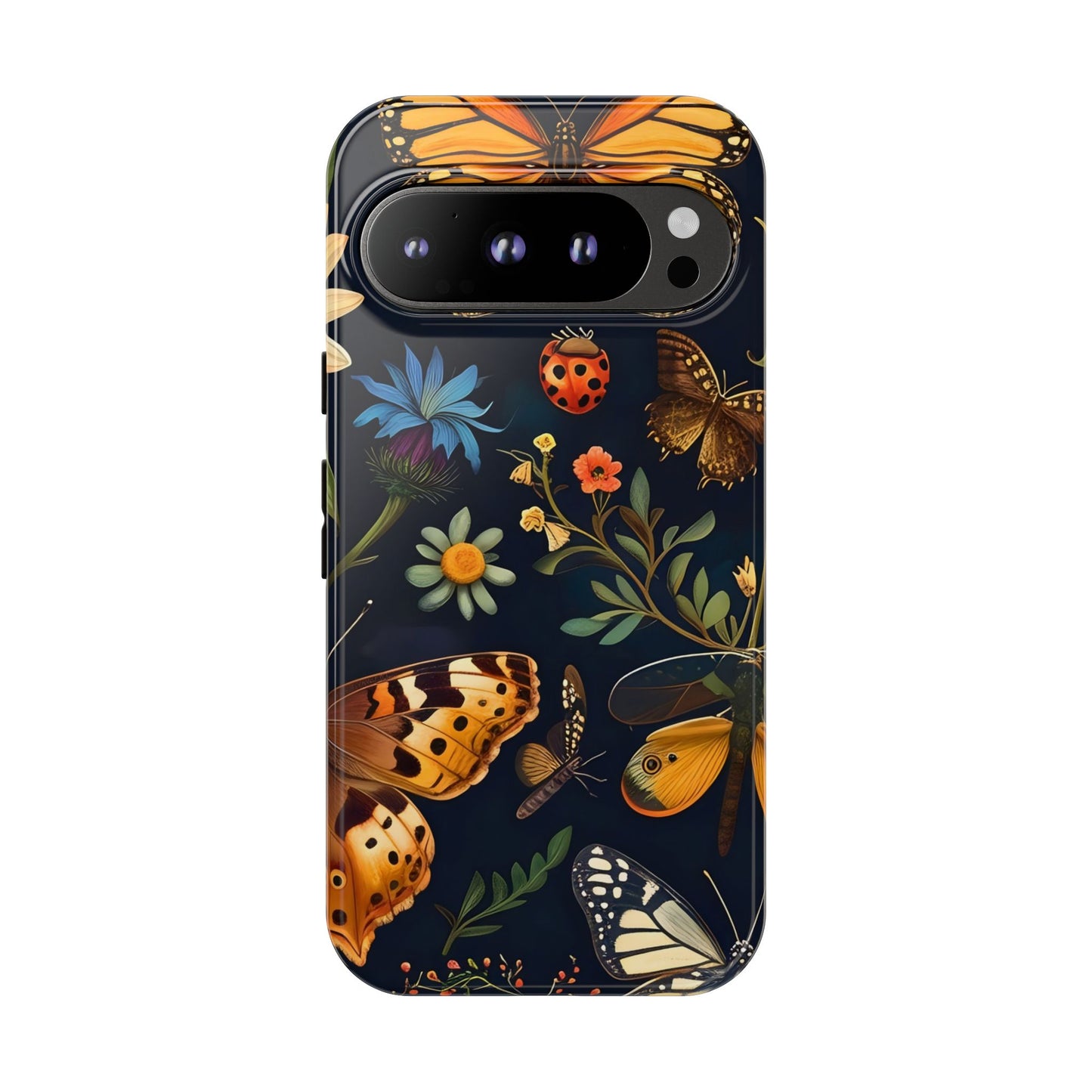 Nature-Inspired Phone Case | Floral Butterfly Design, Tough Phone Cover, Gift for Nature Lovers, Cute Butterfly Case, Home Decor