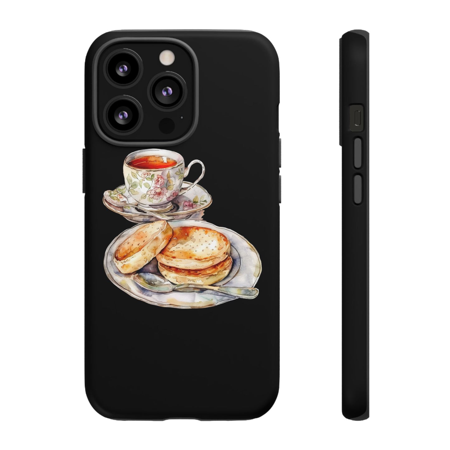 Tea Time Phone Case with Cookies Design, Cute Phone Cover, Gift for Tea Lovers, Kitchen Decor, Whimsical Style