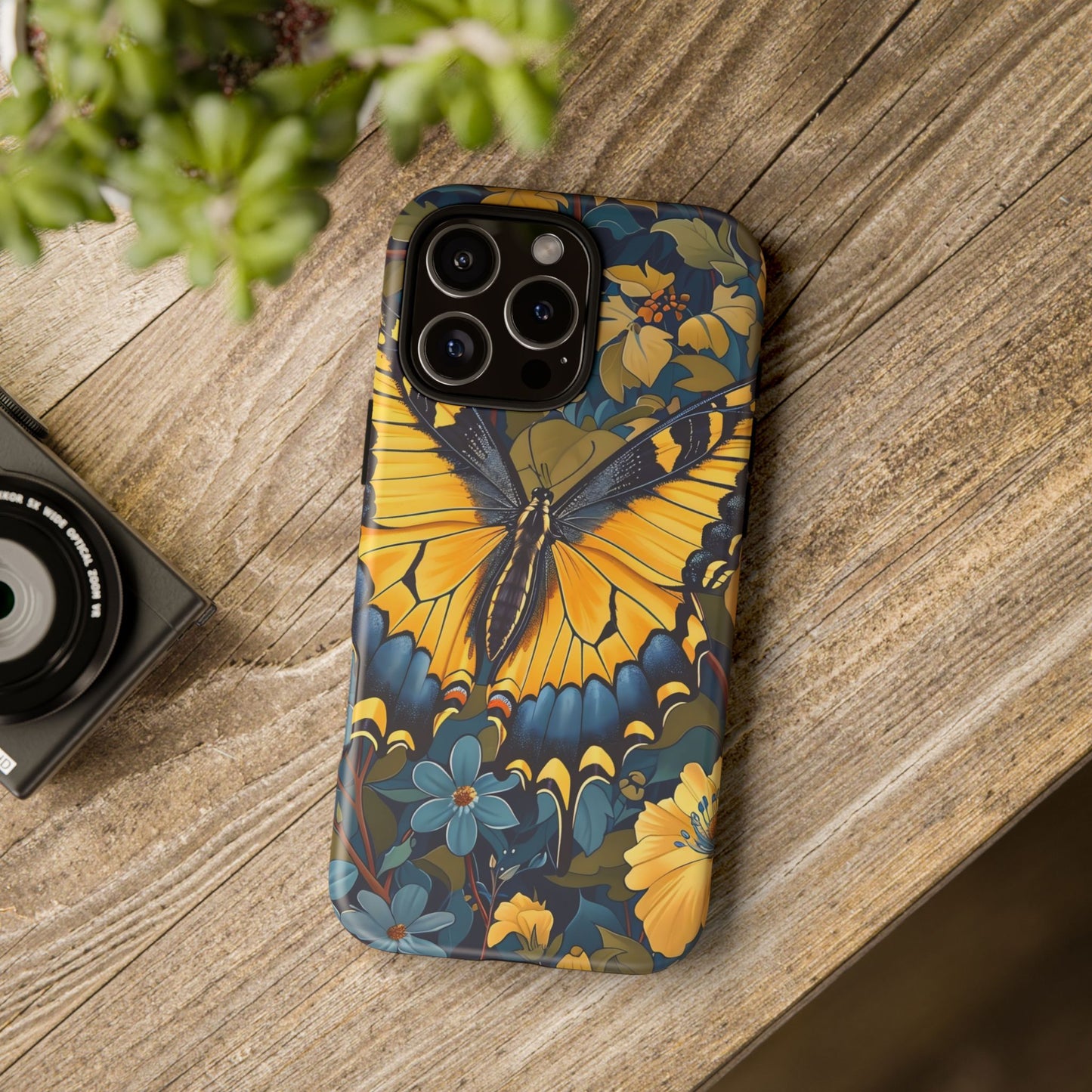 Colorful Butterfly Phone Case, Floral Design, Tough Cases, Protective Cover, Gifts for Nature Lovers, Birthday Present