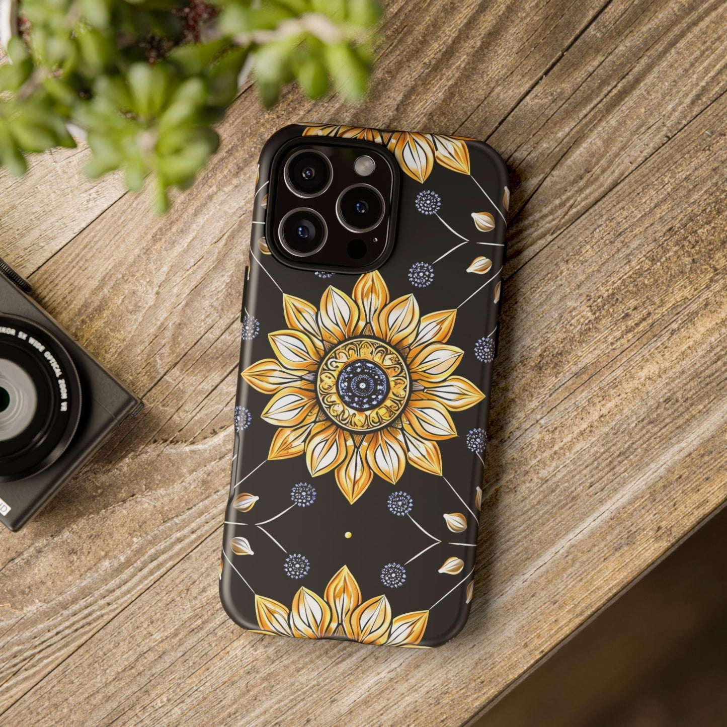 Floral Phone Case with Mandala Design, Tough Cases for iPhone & Samsung, Boho Style, Gift for Her, Unique Accessories