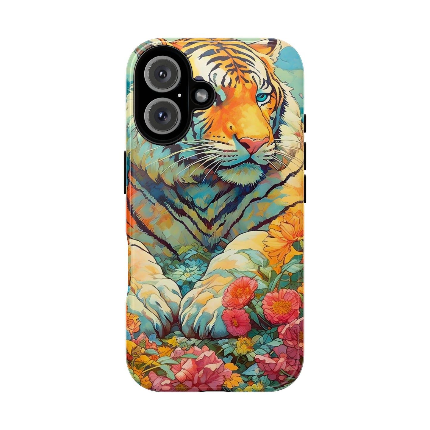 Tiger Jungle Phone Case, Colorful Tough Cases, Animal Lover Gift, Nature Phone Cover, Wildlife Decor, Birthday Present