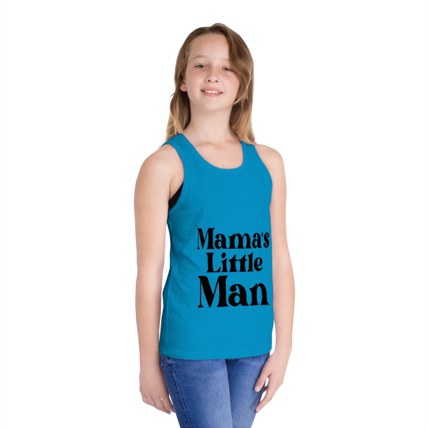 Mama's Little Man Kid's Jersey Tank Top - Cute & Comfy Summer Wear