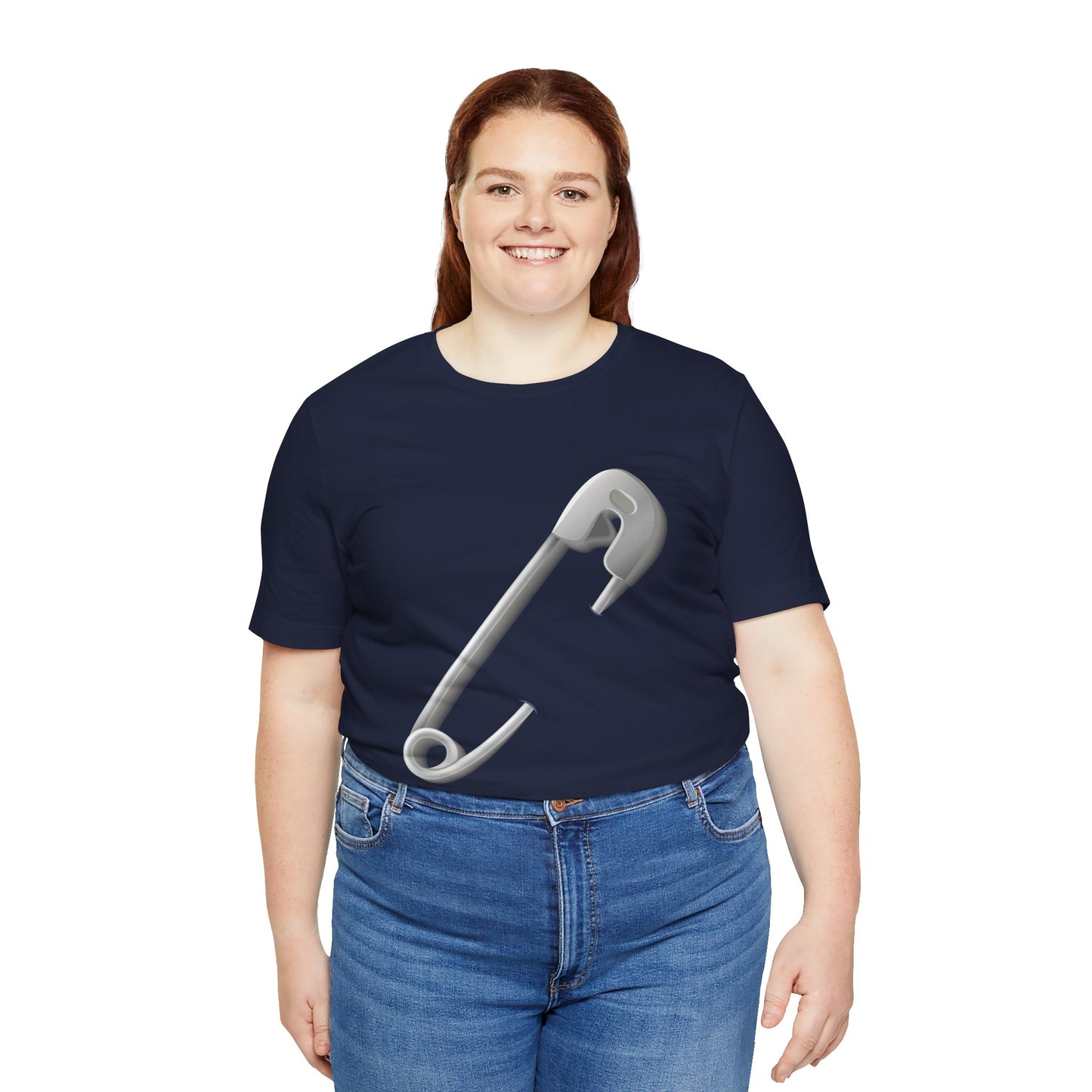 Unisex Jersey Short Sleeve Tee - Minimalist Safety Pin Design