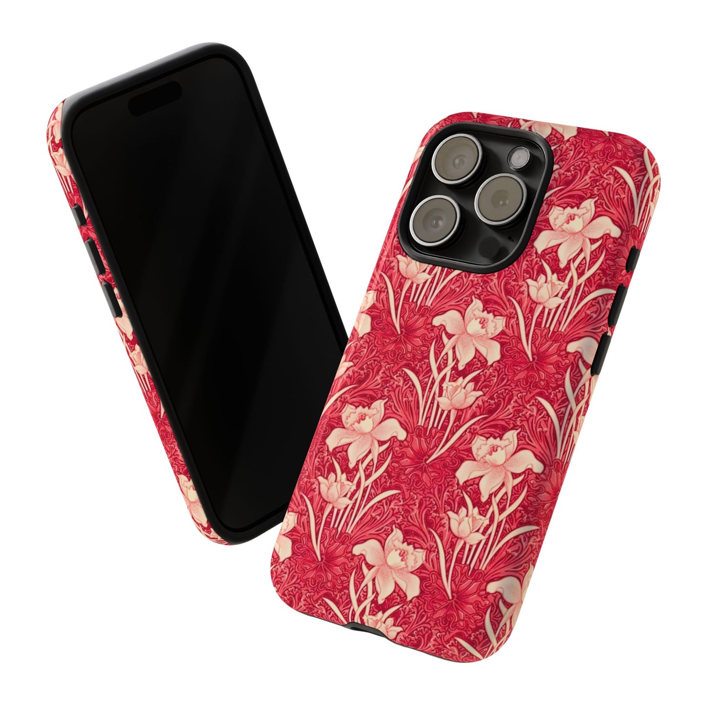Floral Tough Phone Case - Durable, Stylish Accessory, Perfect Gift for Her, Floral Pattern, Customizable, Ideal for Daily Use