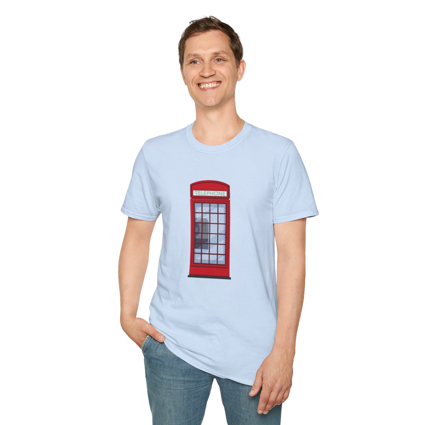 Unisex Softstyle T-Shirt - Iconic British Red Telephone Kiosk