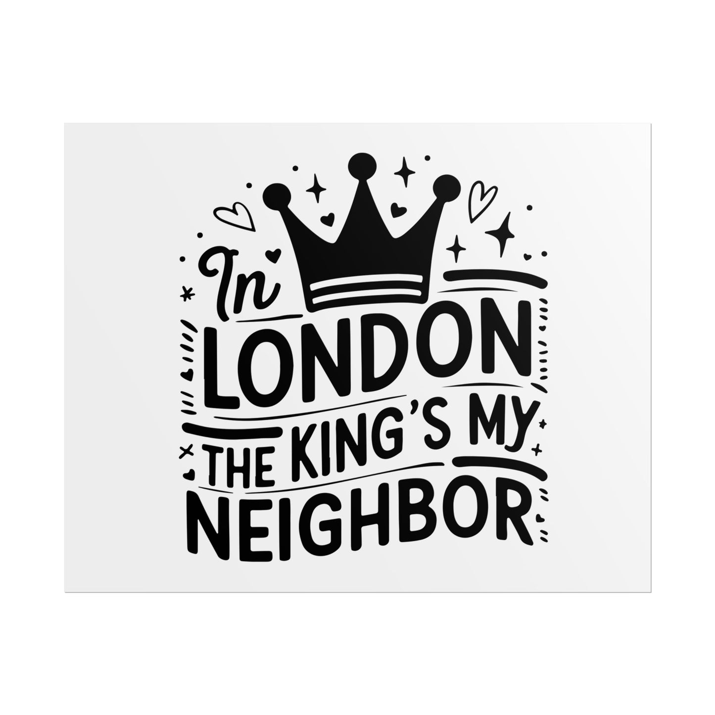 London Themed Rolled Poster - Whimsical Art Print for Home Decor, Gifts, Travel Lovers, Wall Art, Inspirational Quote