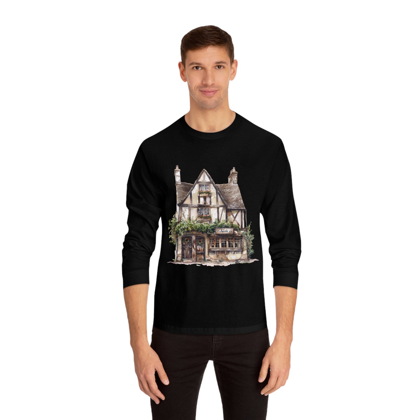 Unisex Classic Long Sleeve T-Shirt - British Historic House - Classic Architectural Elegance