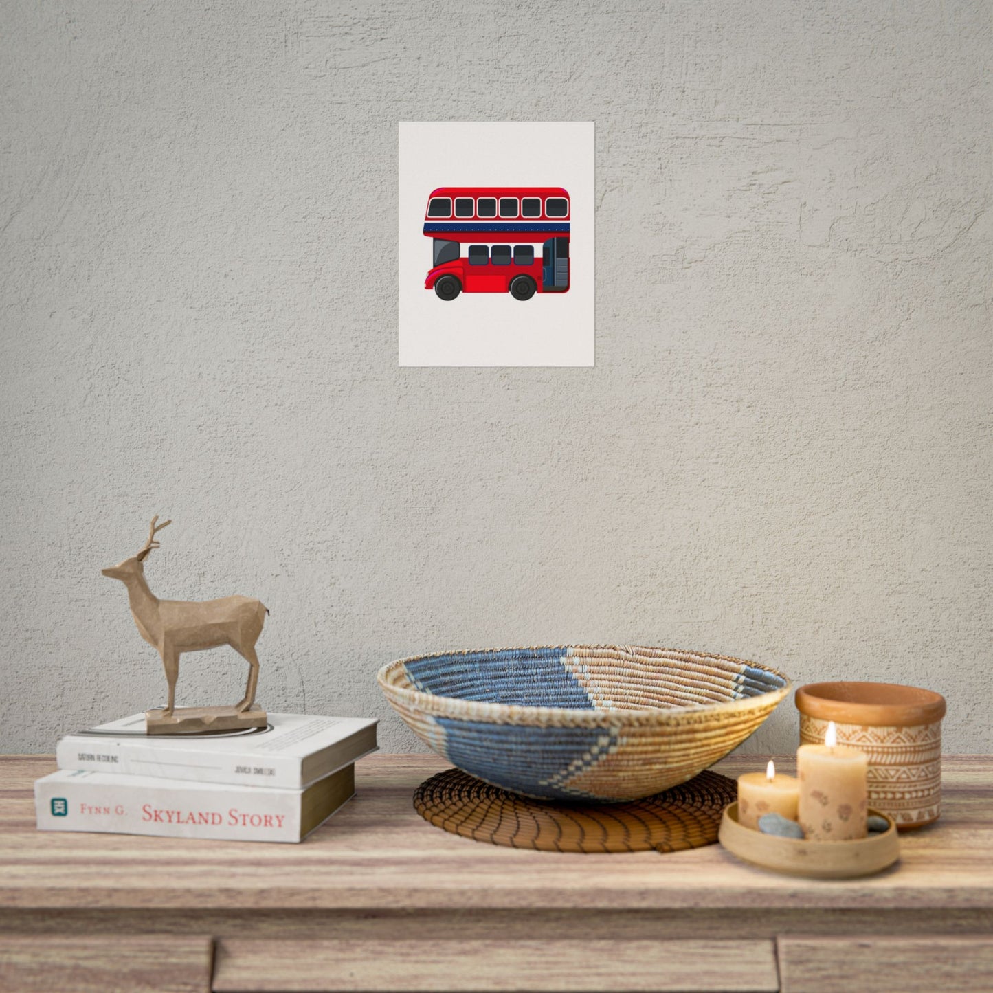 Red Double Decker Bus Rolled Posters