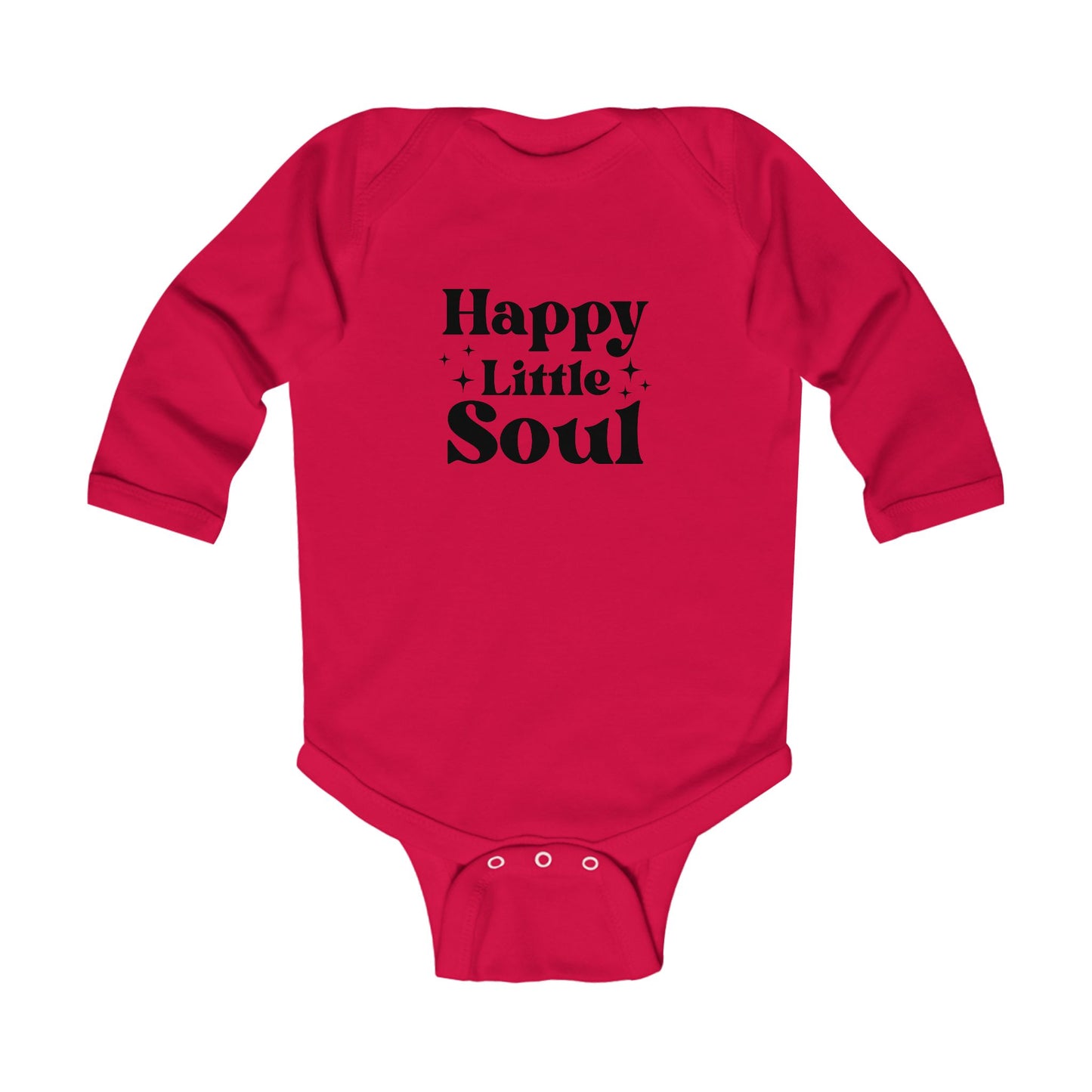 Happy Little Soul Infant Long Sleeve Bodysuit - Cute Baby Outfit for Newborns