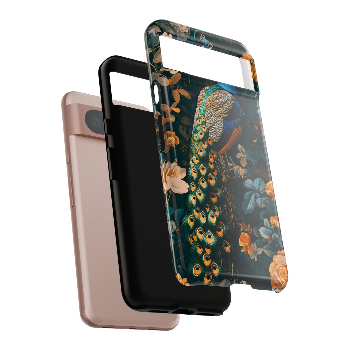 Peacock Phone Case - Elegant Floral Design, Tough Case for Protection, Unique Gift for Nature Lovers, Stylish Accessory, Eco-Friendly