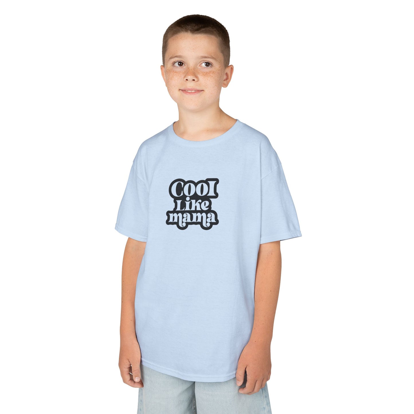 Kids Heavy Cotton Tee - Cool Like Mama Retro SVG PNG - Fun & Stylish Apparel for Young Trendsetters