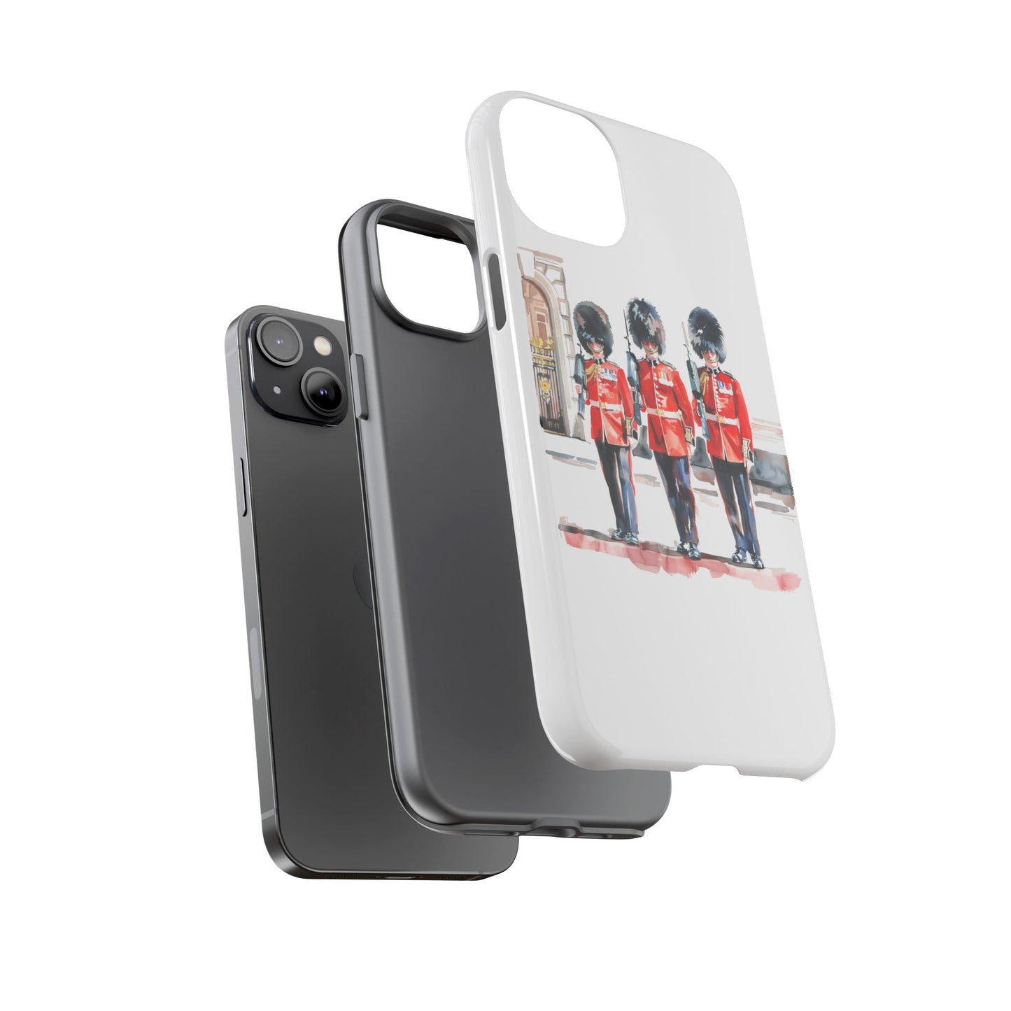 Phone Case with Royal Guard Design, Unique Cell Cover, London Souvenir, Tough Phone Case, Gift for Travelers, Stylish Street Photography