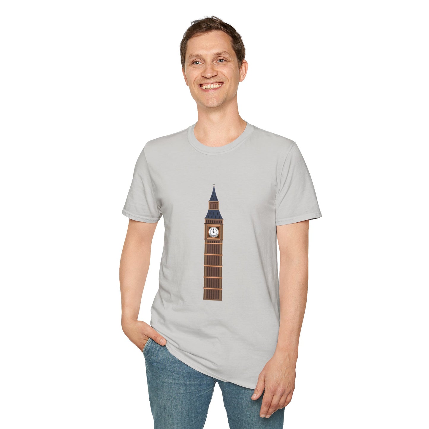 Unisex Softstyle T-Shirt Durable - London’s Legendary Big Ben Tower